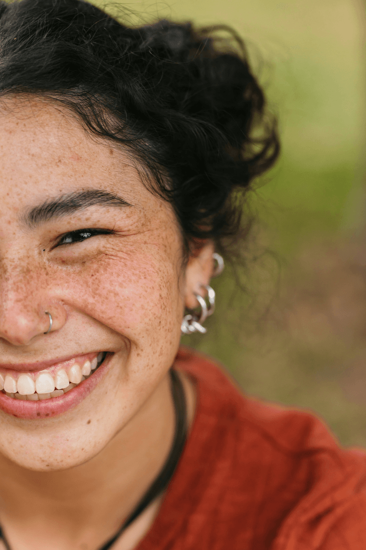 Close-up of happy girl smiling