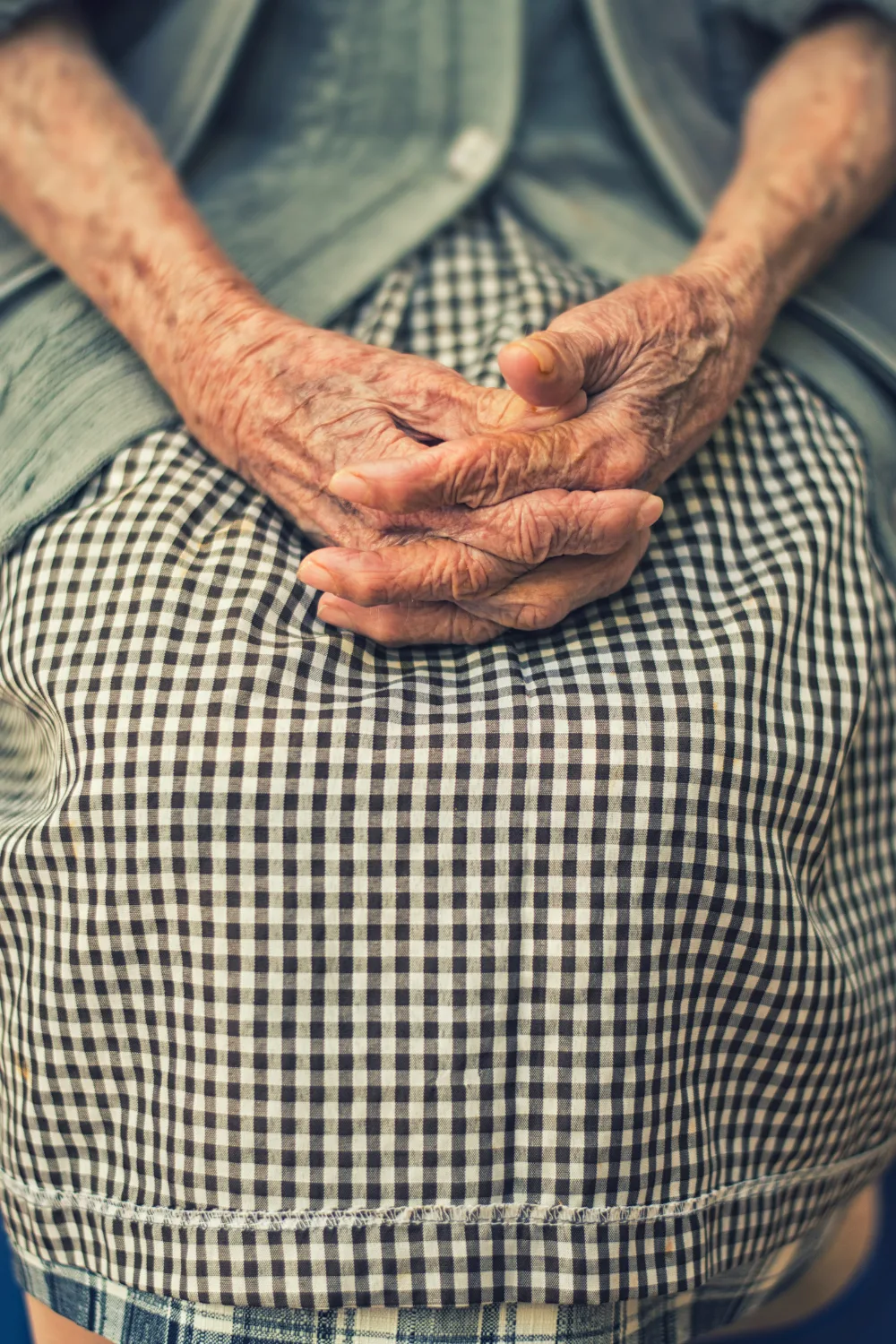 Hands of an older woman
