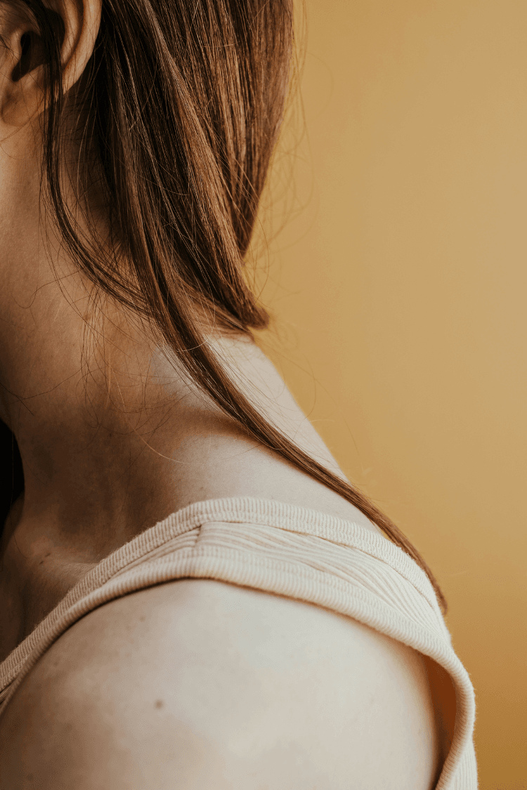 Side profile of a woman