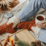 Coffee mug and autumnal socks