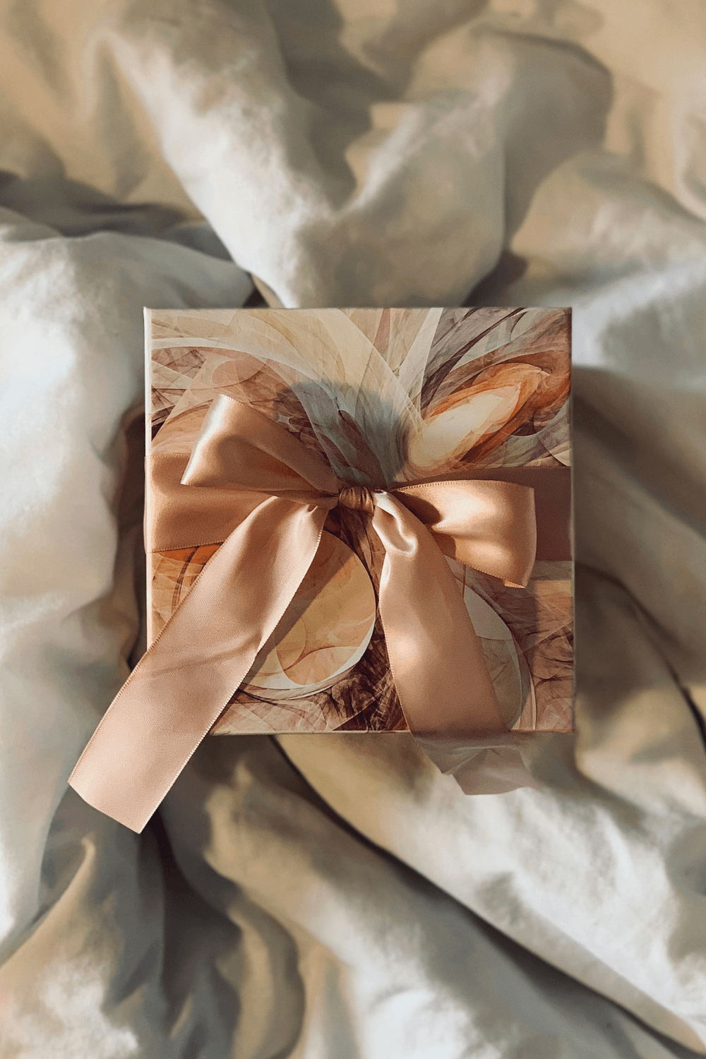 Gift box with pale orange box on