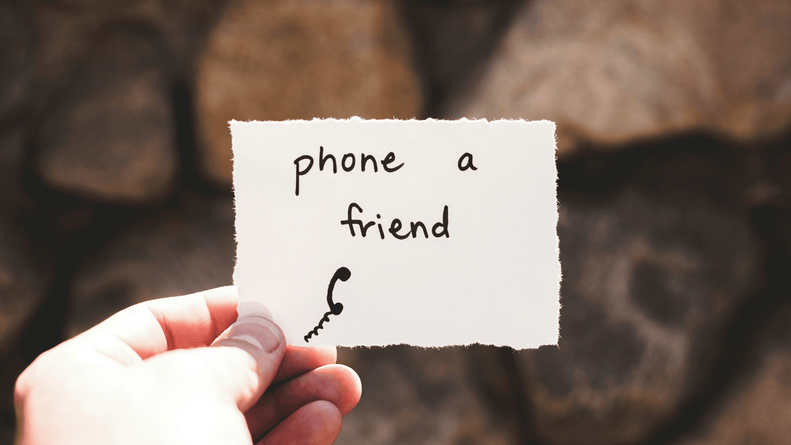 Piece of paper saying phone a friend