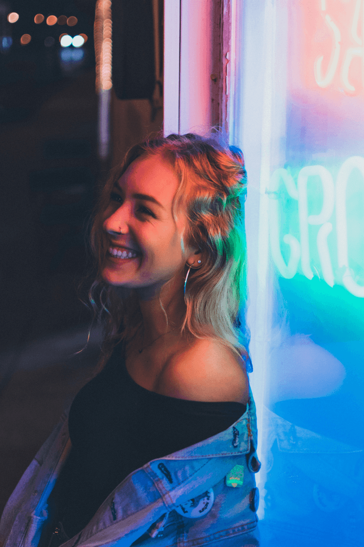 Smiling teenage girl