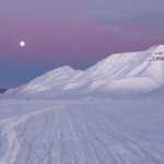 Svalbard, Norway, snowy mountains